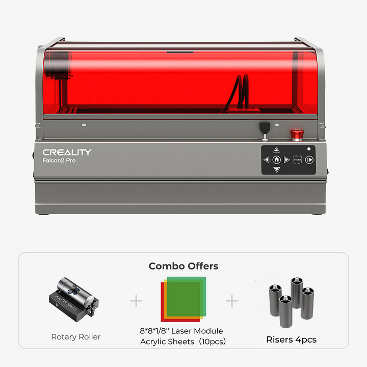 alcon2 Pro 40W+ Rotary Roller+Sheets(10pcs)+Risers 4pcs